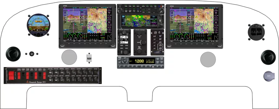 A Velocity Aircraft Velocity instrument panel design