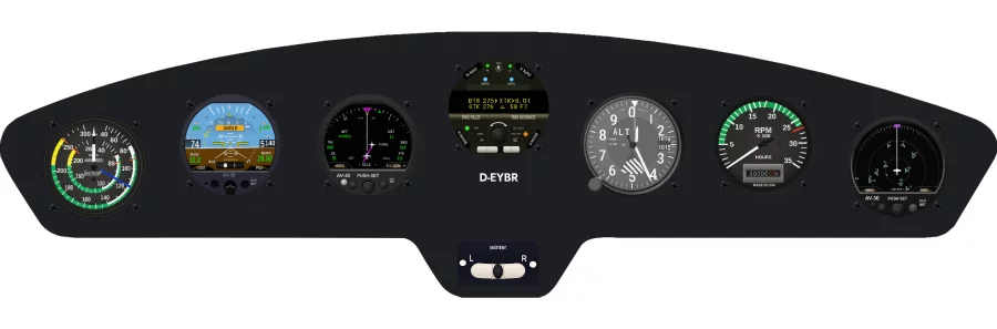 Cessna 170B instrument panel design