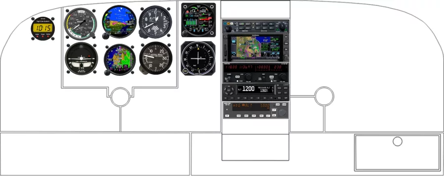A Cessna 182S instrument panel design