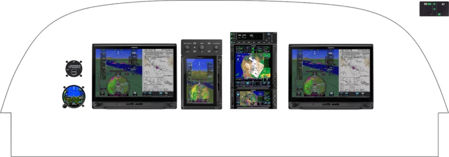 A Cessna 208 instrument panel design