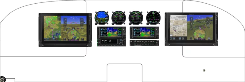 A Cessna 414 instrument panel design