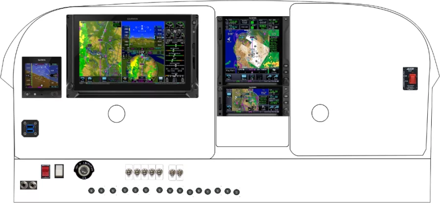 A Cessna 180 / 185 instrument panel design