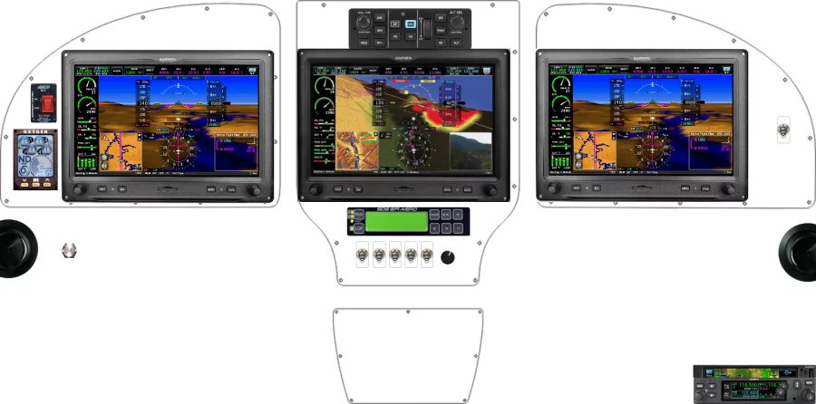 An Aerosport Products RV-10 instrument panel design
