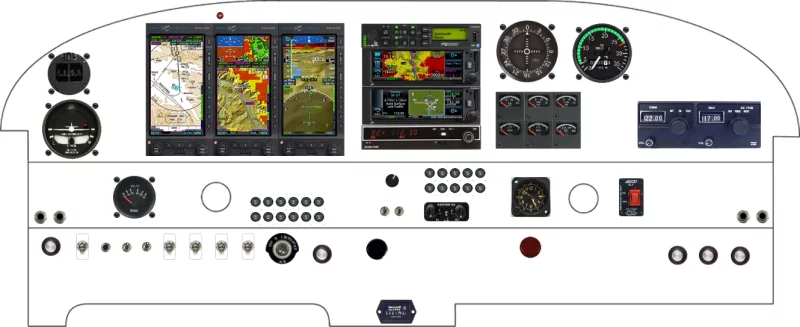 A Piper Aircraft PA-28 instrument panel with the Aspen Evolution