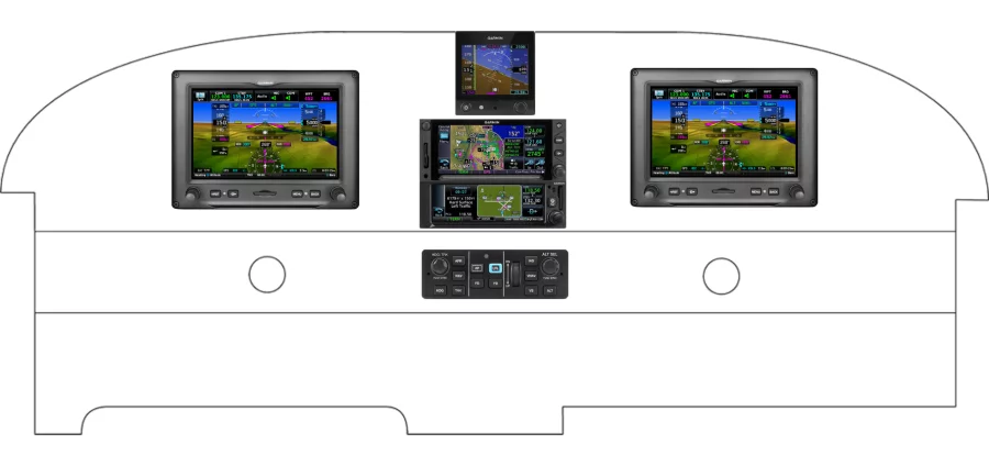 A Piper Aircraft PA-28 instrument panel with the Garmin G3X Touch