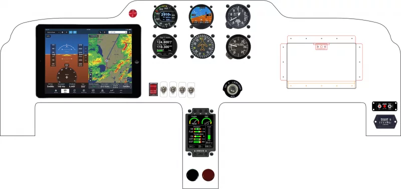 A Cozy Aircraft Cozy MKIV instrument panel design
