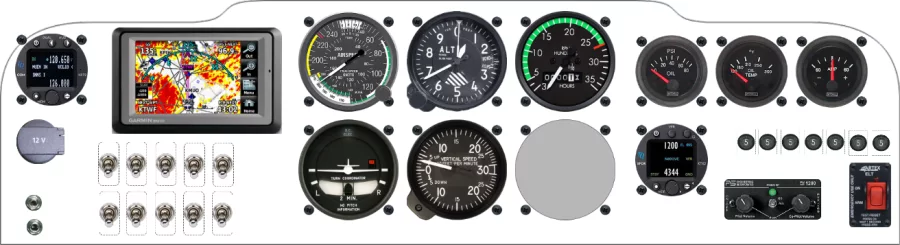 A American Champion Decathlon instrument panel design