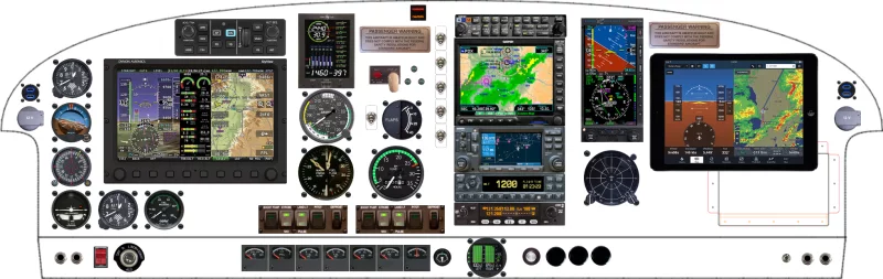 A North American Rockwell 112 instrument panel design