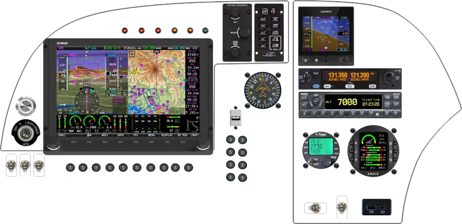 An Europa Aircraft Europa instrument panel design