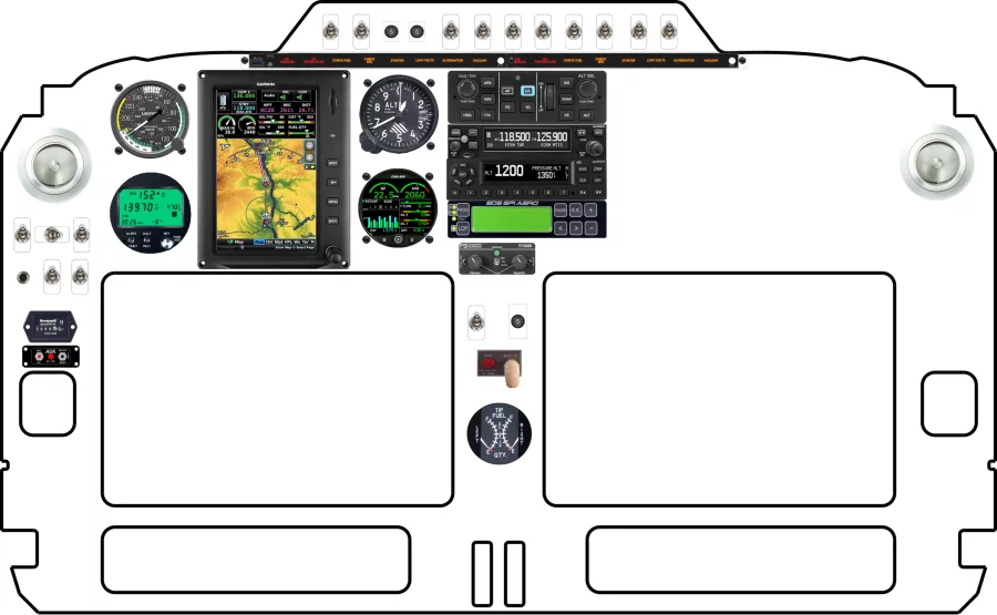 A Rutan Cozy MK IV instrument panel design