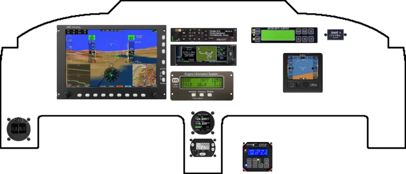 A Cozy Aircraft Cozy III instrument panel design