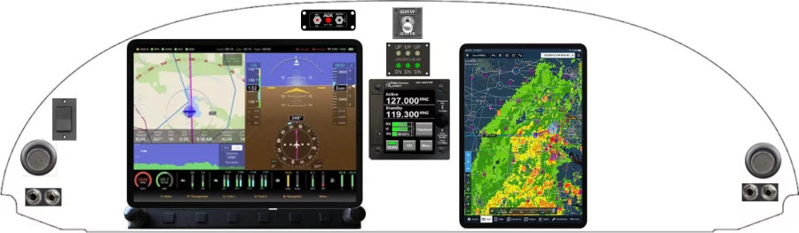 A Zenith Aircraft Company CH 750 Cruzer instrument panel design
