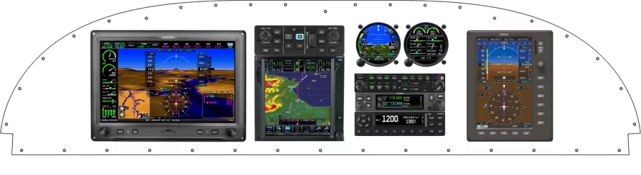 An Van's Aircraft RV-10 instrument panel with the Garmin G3X Touch