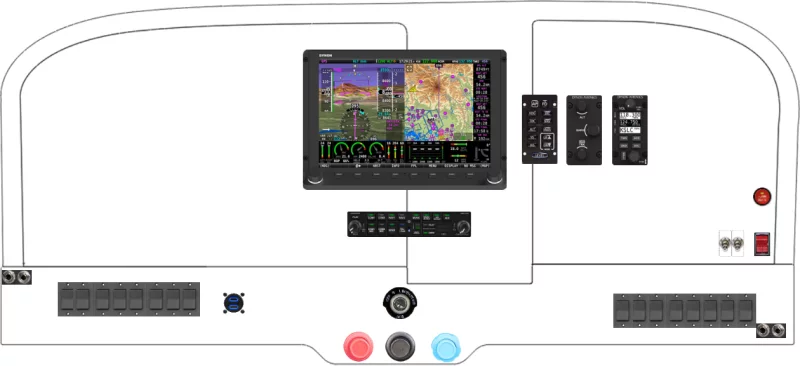 A Cessna 172 instrument panel with the Dynon SkyView HDX