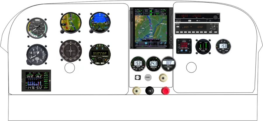 A Cessna 180 / 185 instrument panel design