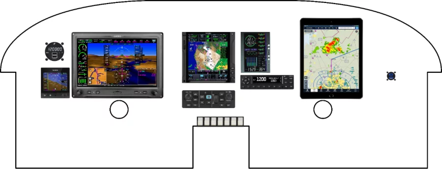 A Piper Aircraft PA32R-300 instrument panel with the Garmin G3X Touch