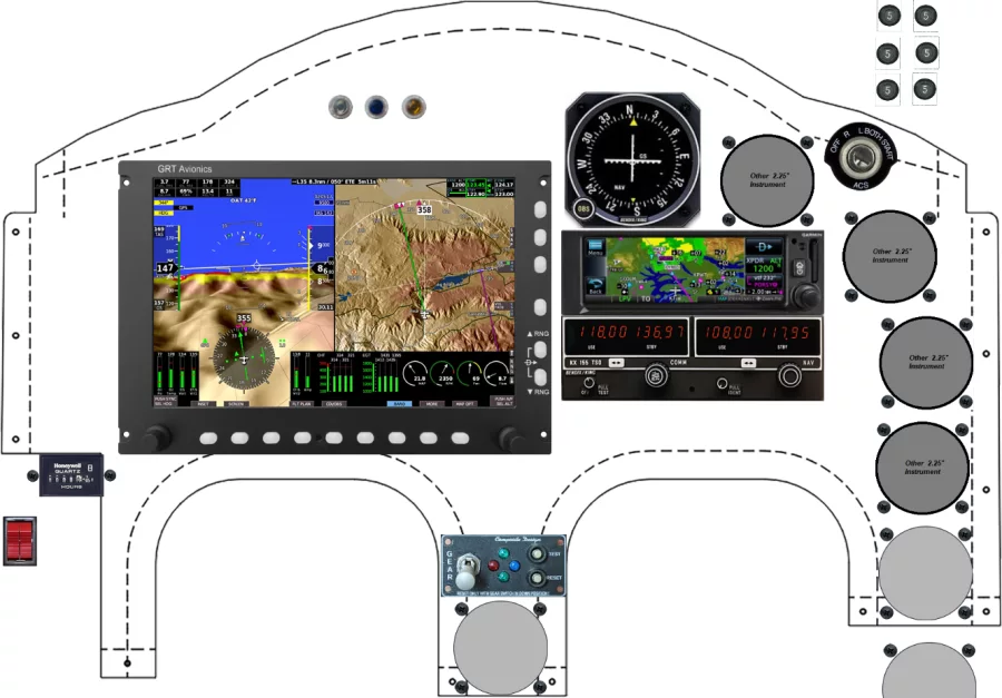 A Rutan Long-Ez instrument panel design