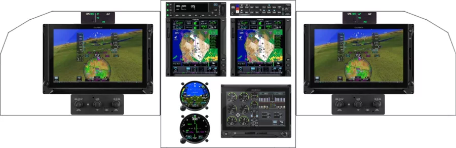 A Piper Aircraft PA-31 instrument panel design