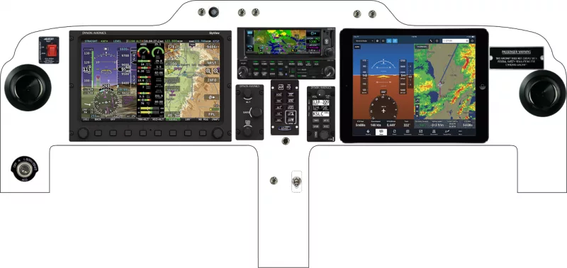 A Cozy Aircraft Cozy MKIV instrument panel design