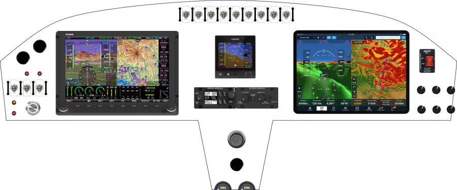 An RANS Aircraft S-6S Coyote II instrument panel design