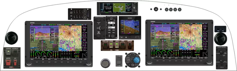 A Kitfox Aircraft Model 5/7 instrument panel with the Dynon SkyView HDX