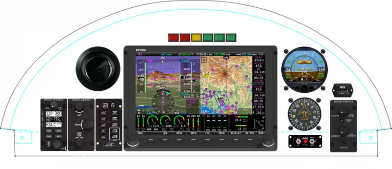An Van's Aircraft RV-4 instrument panel with the Dynon SkyView HDX