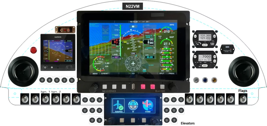 An Van's Aircraft RV-4 instrument panel design