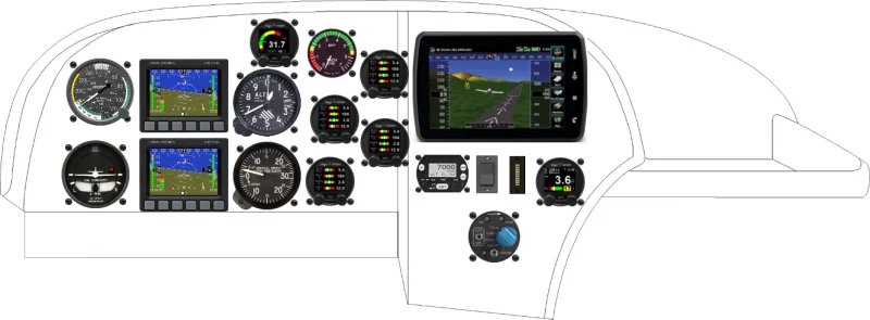 An Europa Aircraft Europa instrument panel design