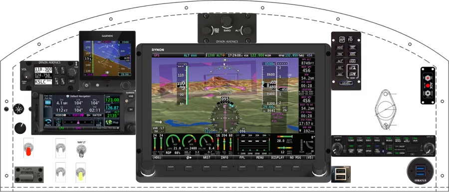 An Team Rocket Aircraft F1 Rocket instrument panel design