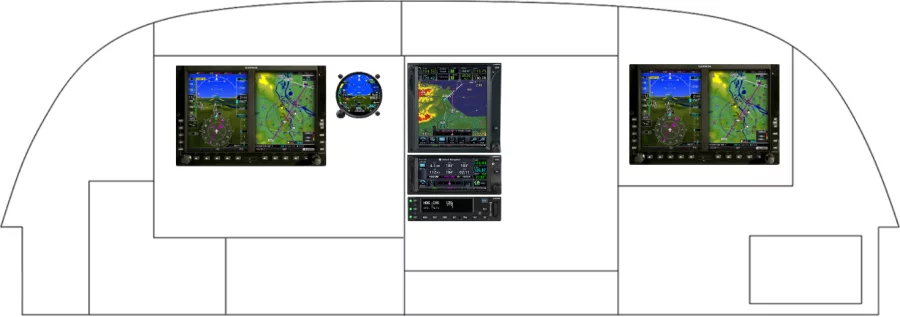 A Cessna 208 instrument panel design
