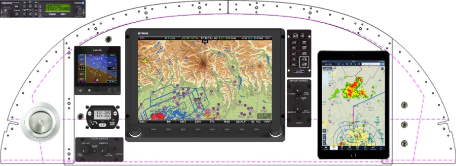 An Van's Aircraft RV-8/8A instrument panel design