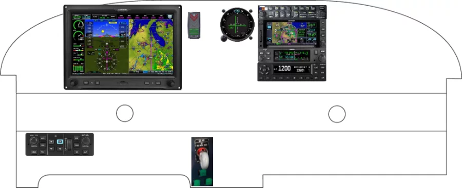 A Piper Aircraft PA-28 instrument panel with the Garmin G3X Touch