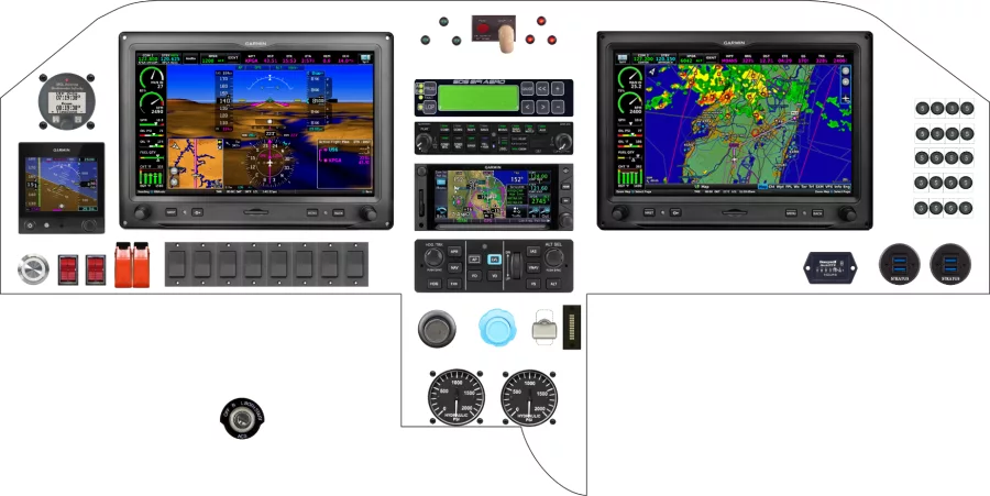 A Glasair Aviation Glasair III instrument panel design