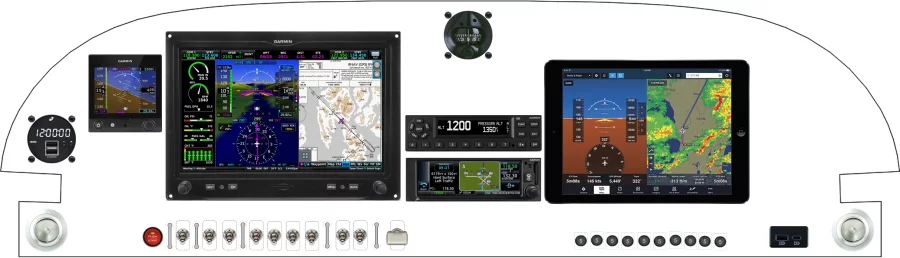 An Van's Aircraft RV-6 instrument panel with the Garmin G3X Touch