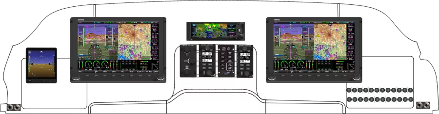 A Beechcraft Model 35 instrument panel design