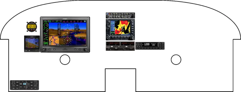 A Piper Aircraft PA32R-300 instrument panel with the Garmin G3X Touch