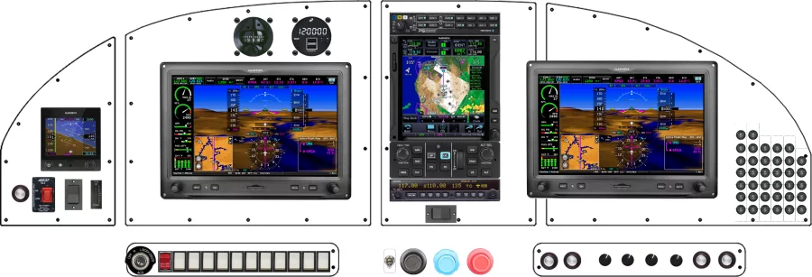 An Lancair International ES / IV instrument panel design