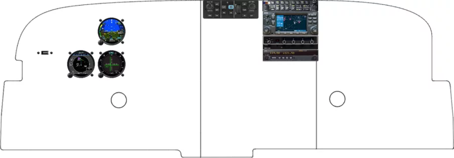 A Piper Aircraft PA-46-350 instrument panel design