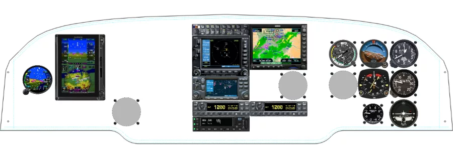 A Beechcraft Beechcraft King Air 200 instrument panel design