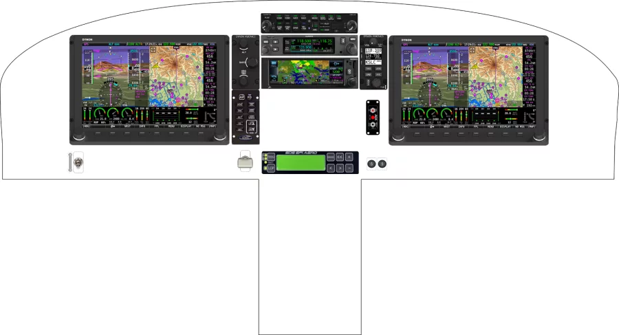 A Glasair Aviation Glasair I instrument panel design