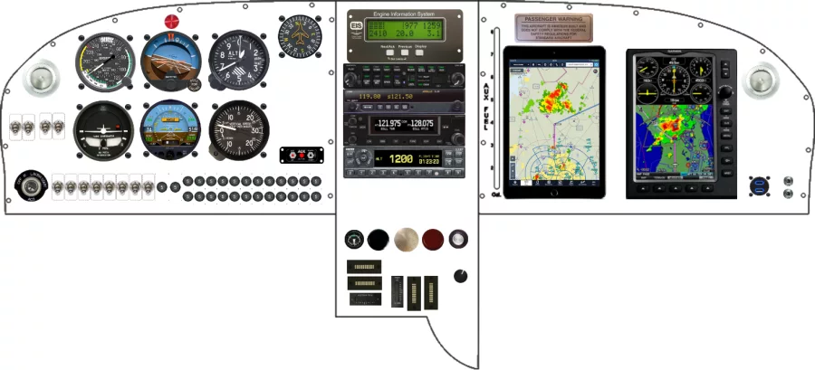A Glasair Aviation Glasair II instrument panel design