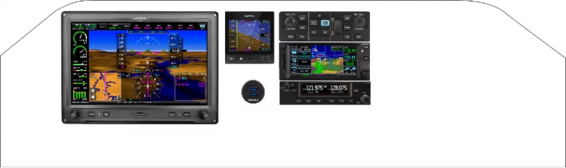 A Glasair Aviation Glasair II instrument panel design
