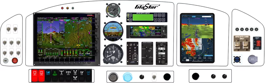 A Glasair Aviation Glastar instrument panel design