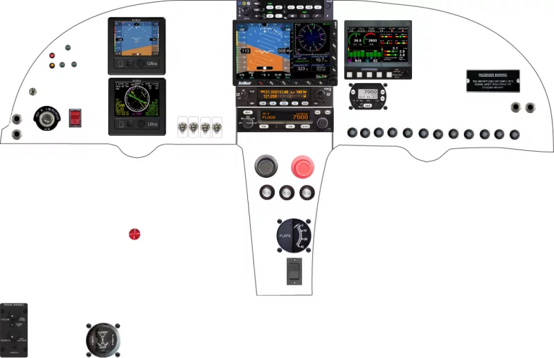 A Lancair International 235 instrument panel design