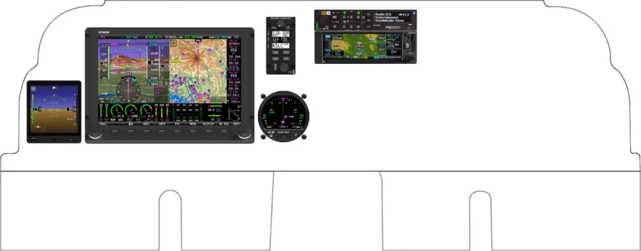 A Beechcraft CE23 / CE24 / A23 instrument panel design