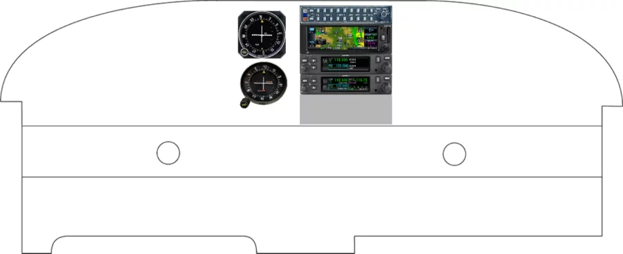 A Piper Aircraft PA-28 instrument panel design