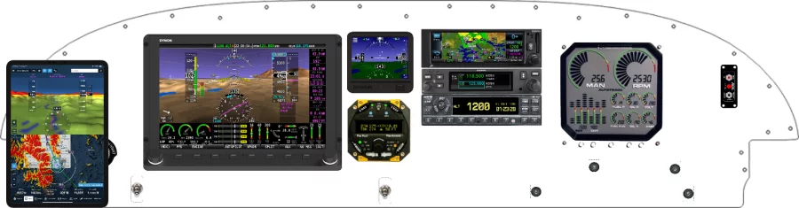 An Van's Aircraft RV-7/9 instrument panel design