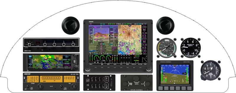 An Van's Aircraft RV-4 instrument panel with the Dynon SkyView HDX
