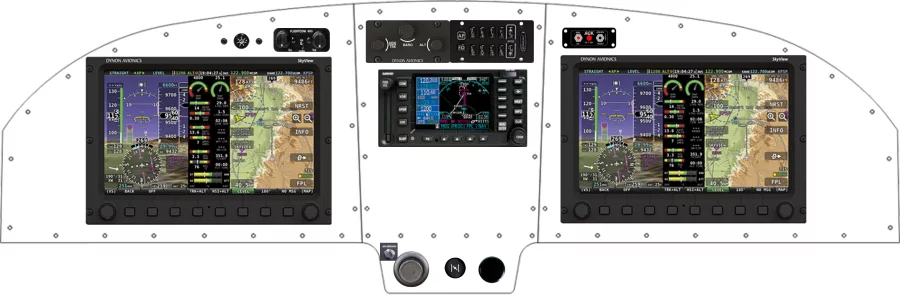 An Van's Aircraft RV-12 instrument panel design
