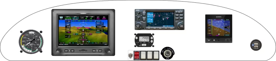 A Aero Designs Pulsar instrument panel design